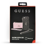 GUCLTP5QSP Guess Quilted Clutch Silikon Pouzdro růžové iPhone 5/5S