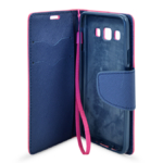 Book case Fancy Samsung Galaxy A3 tmavě růžová/tmavě modrá