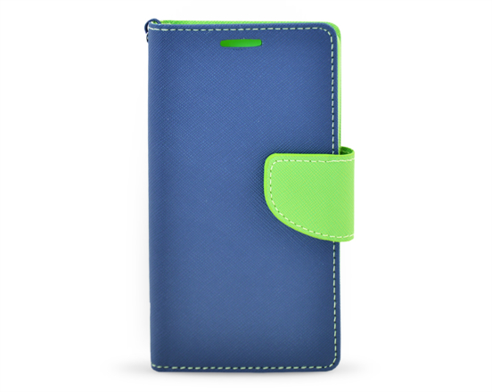 Book case Fancy Samsung Galaxy A5 tmavě modrá/limetková