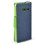 Book case pro Samsung Galaxy Core 2 tmavě modré/limetkové