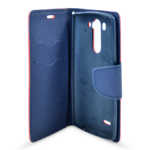 Book case Fancy LG G3 mini červená/tmavě modrá