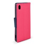 Book case Fancy pro Sony Xperia M4 Aqua růžové/tmavě modré