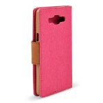 Book case Canvas pro Samsung Galaxy A5 růžovohnědé