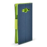 Pouzdro Mercury Fancy Diary pro Samsung Galaxy J3 tmavě modré/limetkové