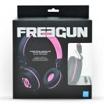Sluchátka Freegun Stereo Headset 3.5 mm černá/růžová