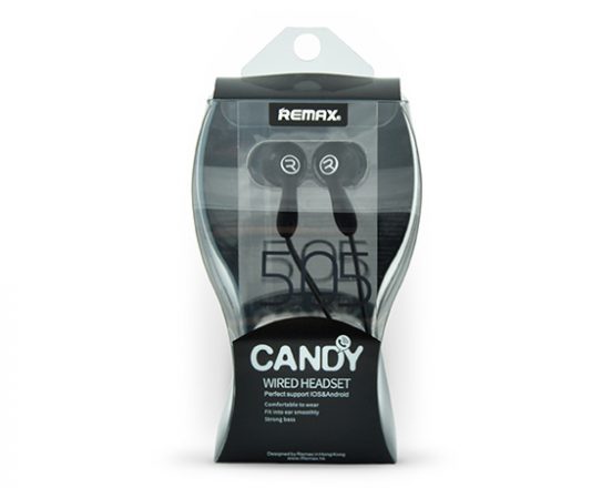 Sluchátka Remax RM-505 3,5 mm v černé barvě