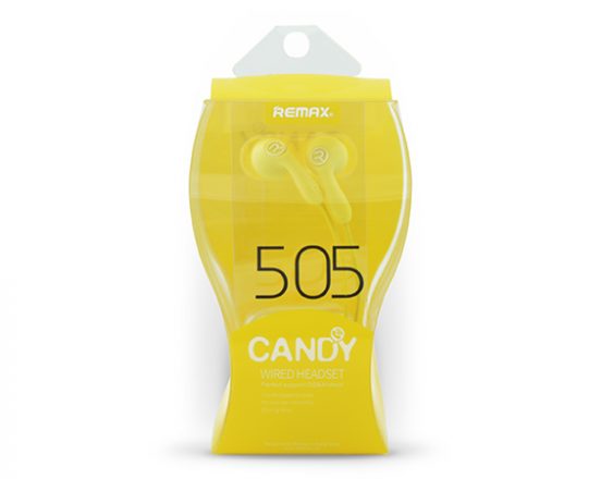 Sluchátka Remax RM-505 3,5 mm ve žluté barvě