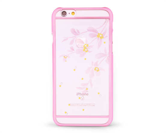 Kryt DEVIA Flowery Swarovski Apple iPhone 6/6S růžový