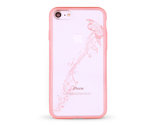 Kryt DEVIA Papillon Swarovski Apple iPhone 7 růžový
