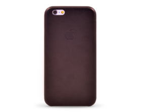 Kryt hard case kůže logo Apple iPhone 6 černý