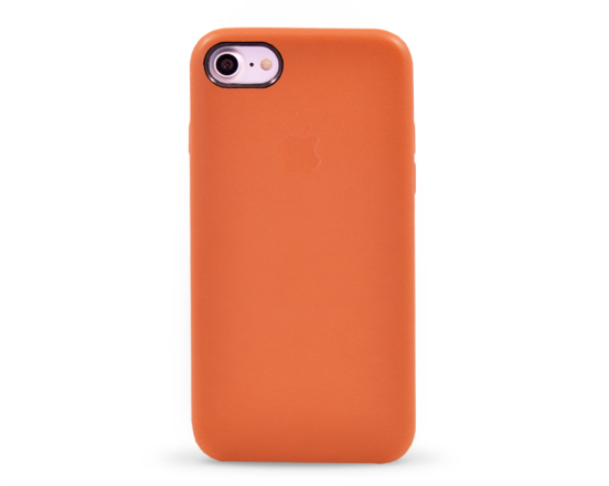 Kryt hard case kůže logo Apple iPhone 7 hnědý