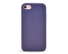 Kryt hard case kůže logo Apple iPhone 7 tmavě modrý
