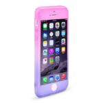 Kryt 360 protect hard case +ochranné sklo Apple iPhone 5 růžový/modrý