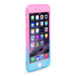Kryt 360 protect hard case +ochranné sklo Apple iPhone 6 růžový/modrý