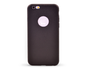 Kryt Luxury Ultra thin Leather Skin Soft TPU Apple iPhone 6 černý