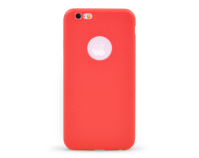 Kryt Luxury Ultra thin Leather Skin Soft TPU Apple iPhone 6 červený
