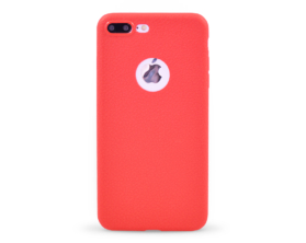 Kryt Luxury Ultra thin Leather Skin Soft TPU Apple iPhone 7 plus červený