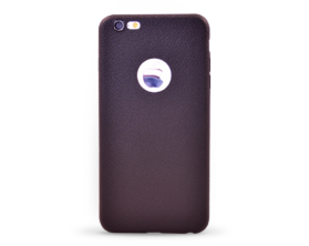 Kryt Luxury Ultra thin Leather Skin Soft TPU Apple iPhone 6 plus černý