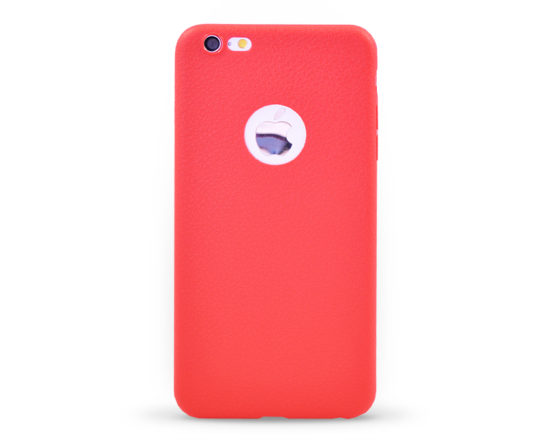 Kryt Luxury Ultra thin Leather Skin Soft TPU Apple iPhone 6 plus červený