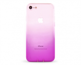 Kryt Ultra Thin Clear Soft TPU Cover Apple iPhone 7 průhledný/fialový