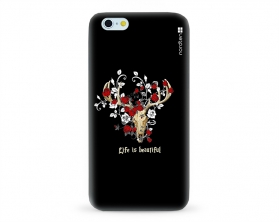 Kryt NORDTEN Rose deer skull Apple iPhone 6/6S silikonový