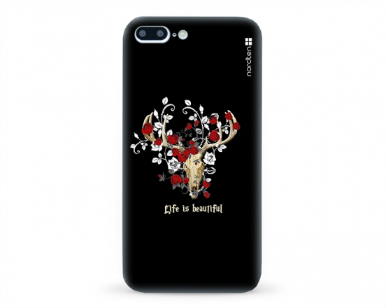 Kryt NORDTEN Rose deer skull Apple iPhone 7 plus silikonový