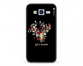 Kryt NORDTEN Rose deer skull Samsung Galaxy J5 silikonový