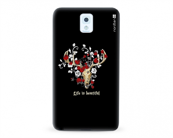Kryt NORDTEN Rose deer skull Samsung Galaxy Note 3 silikonový