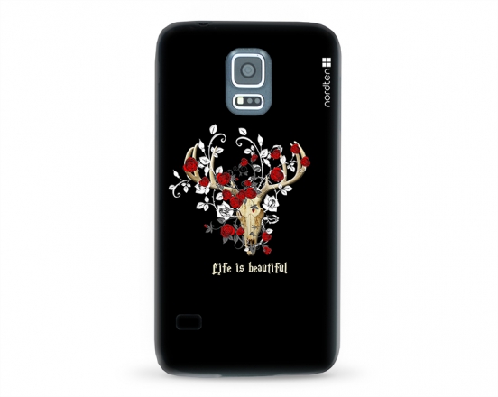 Kryt NORDTEN Rose deer skull Samsung Galaxy S5 silikonový