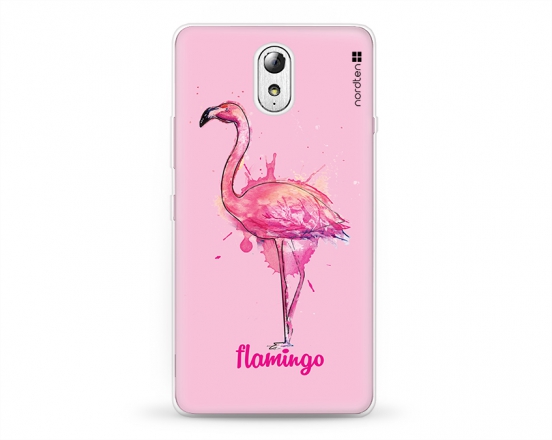 Kryt NORDTEN flamingo watercolor Lenovo P1m silikonový