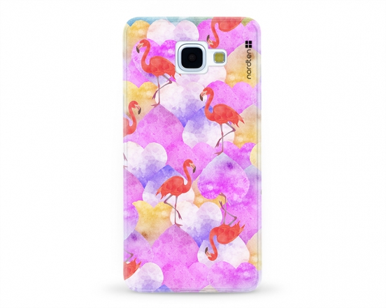 Kryt NORDTEN flamingo hearts Samsung Galaxy A5 2016 silikonový