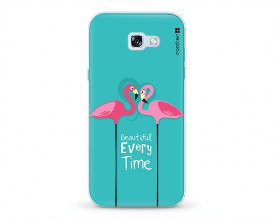 Kryt NORDTEN flamingo beautiful every time Samsung Galaxy A5 2017 silikonový