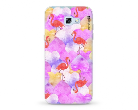 Kryt NORDTEN flamingo hearts Samsung Galaxy A5 2017 silikonový