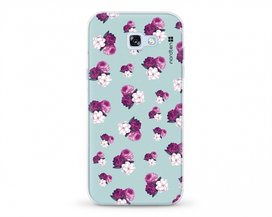 Kryt NORDTEN flowers mix purple green Samsung Galaxy A5 2017 silikonový