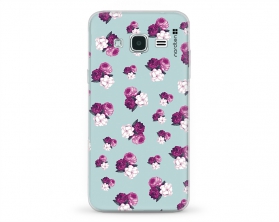 Kryt NORDTEN flowers mix purple green Samsung Galaxy J3 silikonový