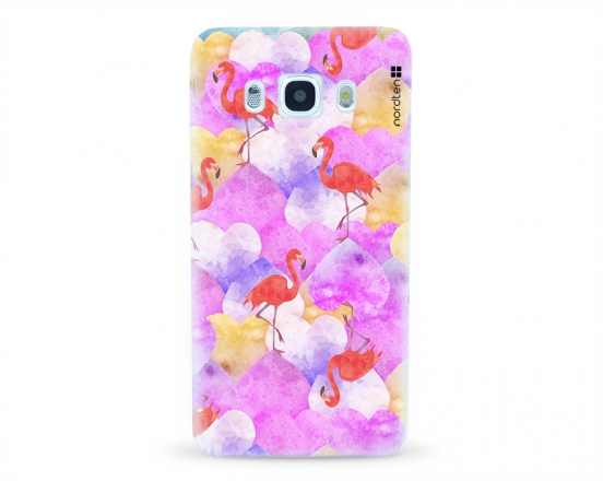 Kryt NORDTEN flamingo hearts Samsung Galaxy J5 2016 silikonový