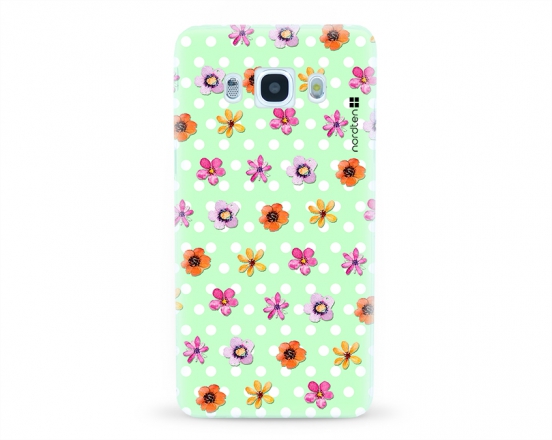 Kryt NORDTEN flowers mix green Samsung Galaxy J5 2016 silikonový