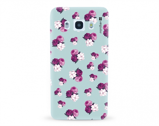 Kryt NORDTEN flowers mix purple green Samsung Galaxy J5 2016 silikonový