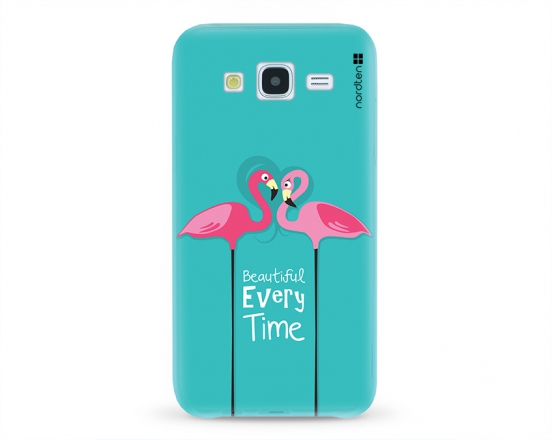 Kryt NORDTEN flamingo beautiful every time Samsung Galaxy J5 silikonový