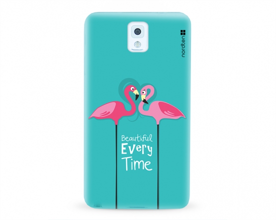 Kryt NORDTEN flamingo beautiful every time Samsung Galaxy Note 3 silikonový