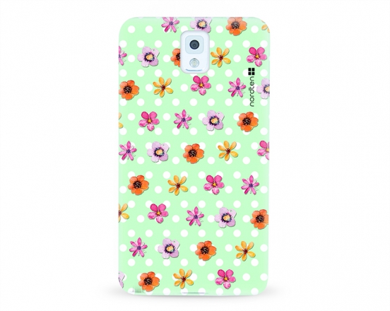 Kryt NORDTEN flowers mix green Samsung Galaxy Note 3 silikonový
