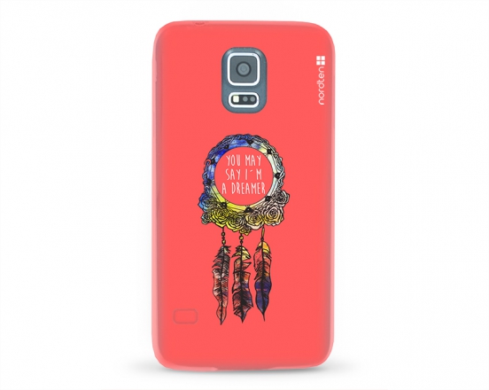 Kryt NORDTEN Dreamcatcher pink Samsung Galaxy S5 silikonový