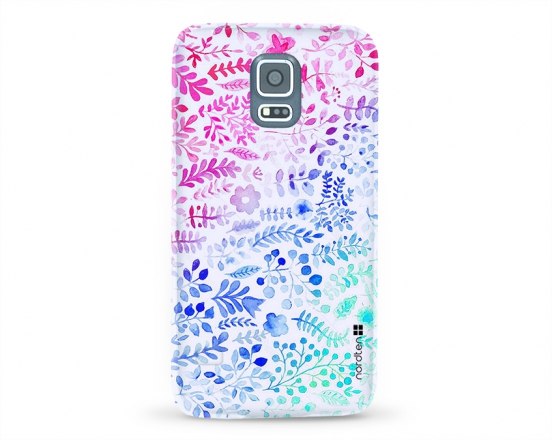 Kryt NORDTEN flowers mix watercolor Samsung Galaxy S5 silikonový