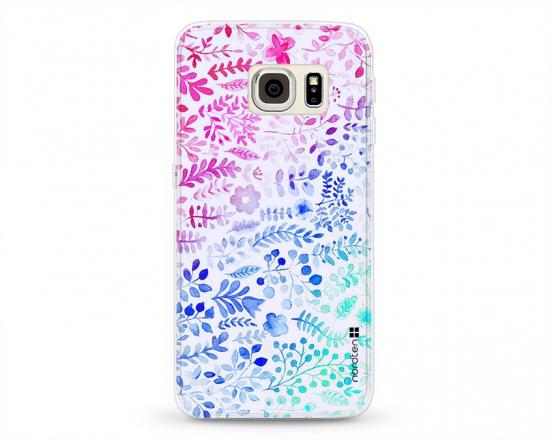 Kryt NORDTEN flowers mix watercolor Samsung Galaxy S6 Edge silikonový