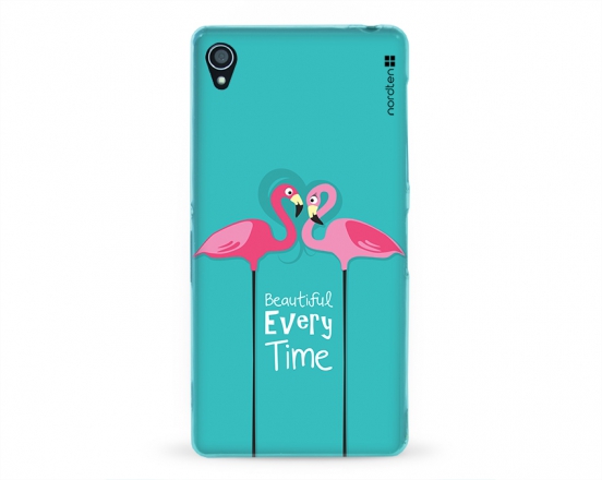 Kryt NORDTEN flamingo beautiful every time Sony Xperia Z3 silikonový