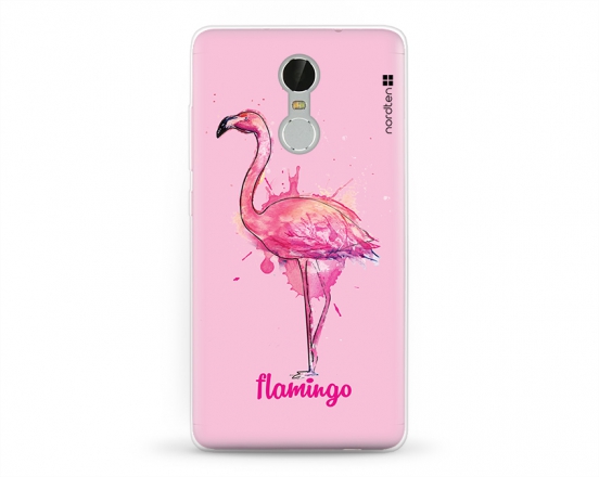 Kryt NORDTEN flamingo watercolor XIAOMI Redmi Note 3 silikonový